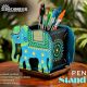 Handicraft Wooden Pen Stand Elephant - Blue